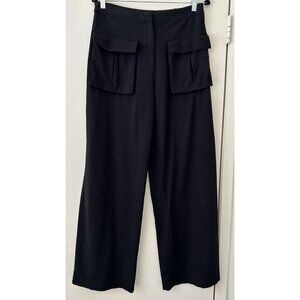 ALO YOGA Womens Black Wide Leg Cargo Trouser Pants Size XXS See Measurmnt Photo